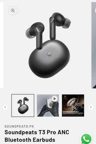 SoundPEATS T3 Pro Original Box Pack | ANC Wireless Earbuds | New
