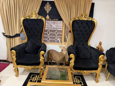 2 VIP Chairs + Sofa - Solid Wood furniture