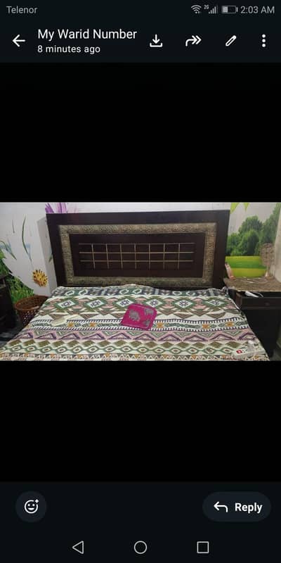 bed set with dressing
