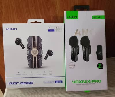 ronin Iron Edge Earbuds + bulk's ANC Voxnix Pro Microphones
