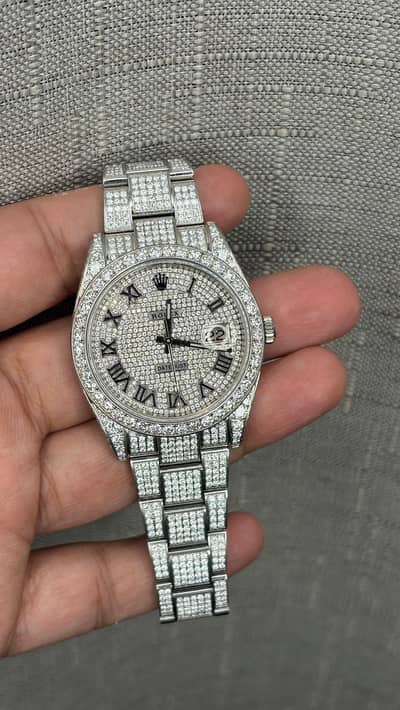 Rolex 126300 Full iced out with diamonds