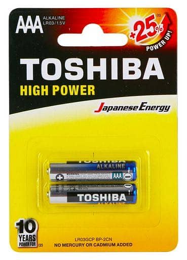 Toshiba alkaline cell