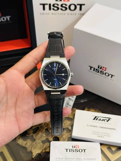Tissot T137.410. 16.041. 00 PRX Leather Strap Blue Dial Men’s Watch
