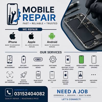 Need a job at mobiles shop