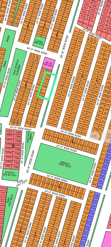 50 FEET ROAD FACING 80 SQ YARDS PLOT FOR SALE AT GOLD BLOCK NTR-01
