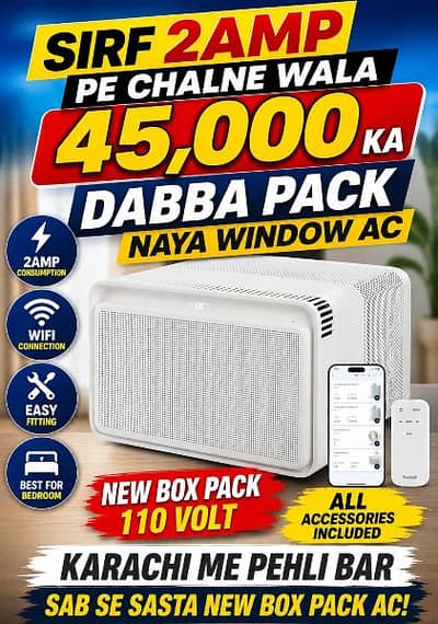 Window Ac box pack brand new 110 220 volt Ship portable Ac 1 ton half