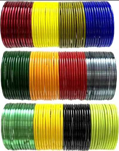 Bangles Resham plain Glass for girls/03234544506
