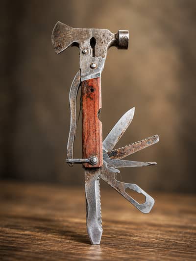 Multi Tool Axe Hammer Pliers Knife Survival Camping Tool