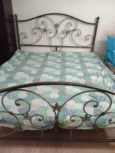 Bed with table and mattress
