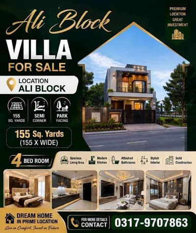 Ali Block Villa for Sale 155sq