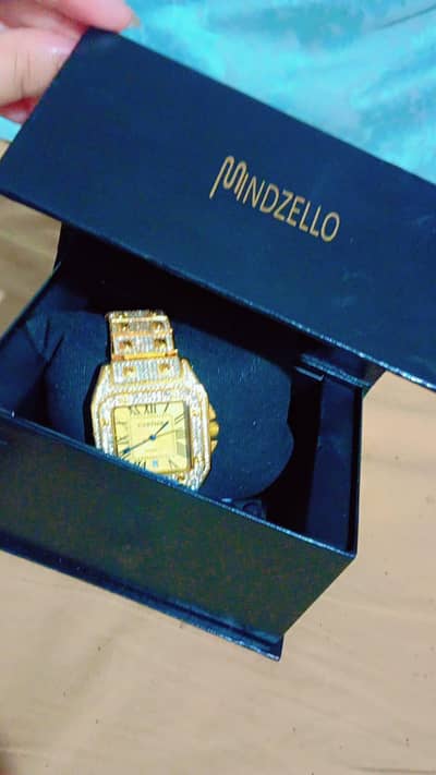 Golden watch in double cote + mindzello company
