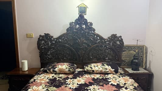 Original Diyar Handcrafted Bed-set Wooden Antique Set complete