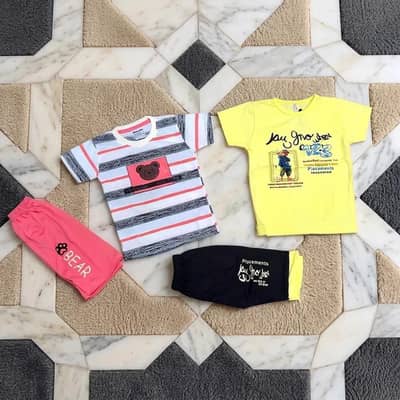 kids T-shirt short set 2 pair pack | 6 month to 6 year | cod hyderabad