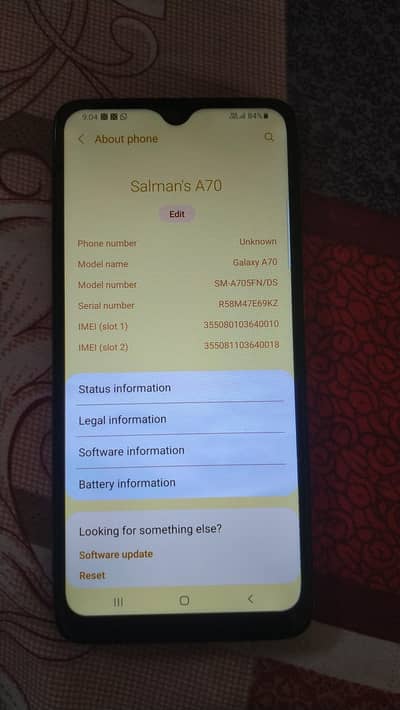 Samsung Mobile A70
