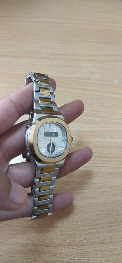 Bestwin 118 dual time multi functions aluminum metal branded wach