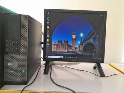 Monitor and Dell Desktop PC