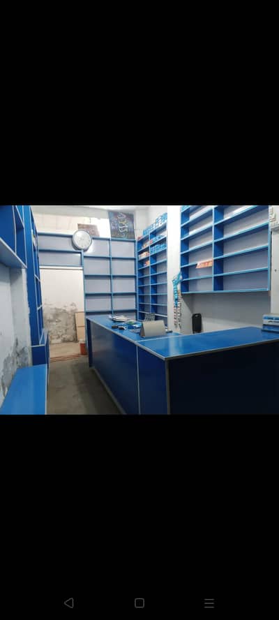 medical store racks and counter etc