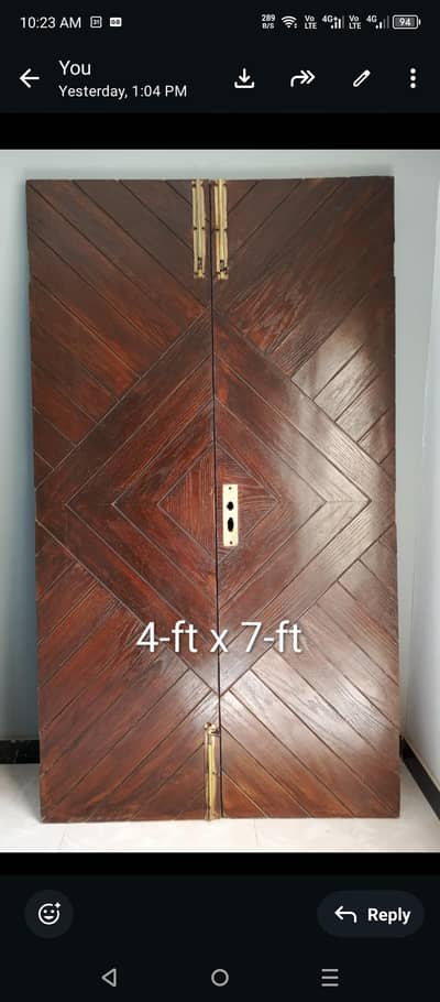 Wooden Door and Screen Door Set!