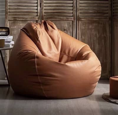 Premium Quality Leather Bean Bags Fully Adult Size