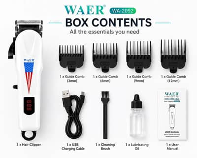 Hair Clipper with LED Display