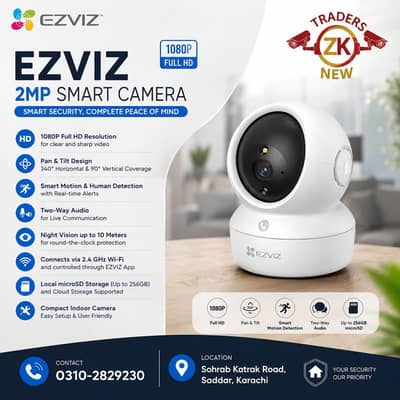 EZVIZ 2MP WiFi Security Camera | Smart Home CCTV Camera