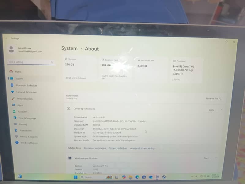 surface pro 6 3