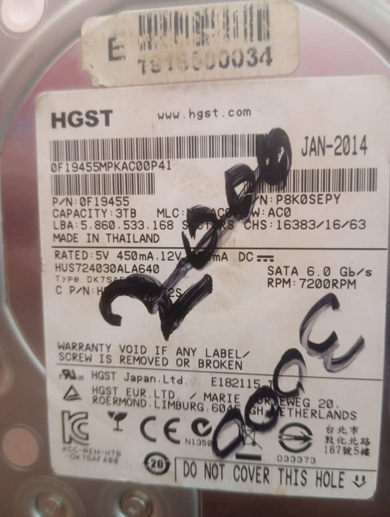 Computer Hard Disk 3TB 1