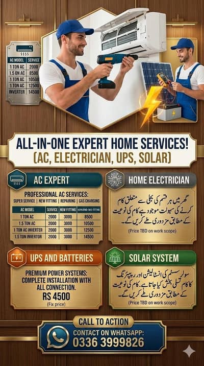 AC TECHNICIAN, UPS, ELECTRITION, SOLAR SERVICE PROVIDER