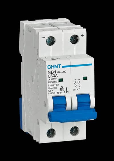 chint NB1-63dc 2P 63A dc mcb 500V | solar circuit breaker 6kA