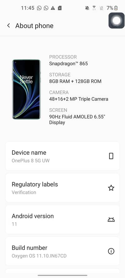 One Plus 8 Verizon