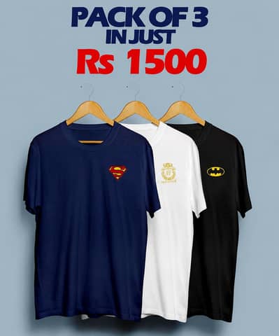 premium cotton jersy t-shirt pack of 3