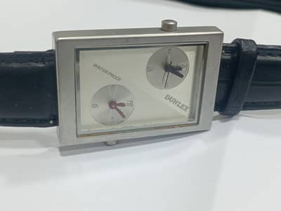 Deluxe Designer collection watch dual time Tank shaped watch for men