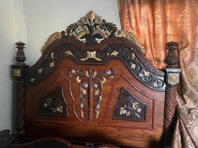 good condition bed with dressing