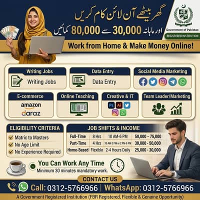 Online job/part time/ home job/ website working/ Data Work/Advertising