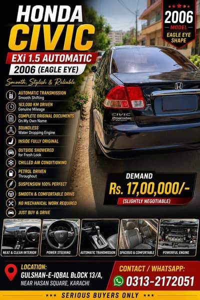 Honda Civic EXi 2006 Eagle Eye