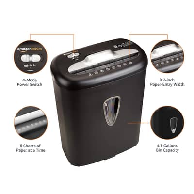 Amazon basic paper shredder 8sheet