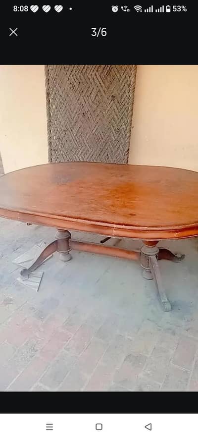 pure wood 100/ table with 6 chairs