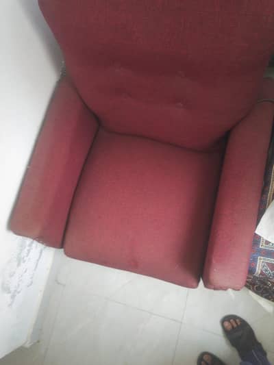 Red recliner and massage chair new upholstrey