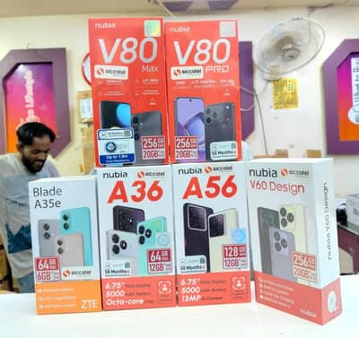 ZTE Mobiles | A35e | A36 | A56 | V60 Design | V80 Max | V80 Pro
