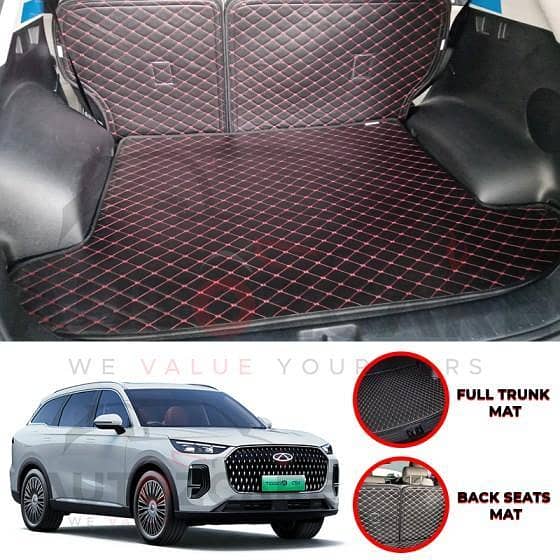 Chery Tiggo 9 Custom Car Complete 7D Cabine Mat | Complete 7d Trunk Room Mat- Model 2026