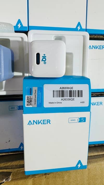 orignal Anker 20watt and 30watt adapter box pack with Qr code