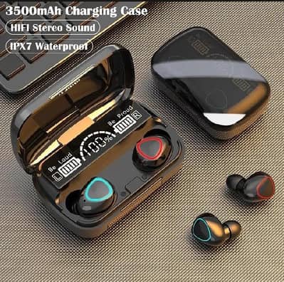 original M10, M19, M88, M90 double wireless blue thing handsfre earbud