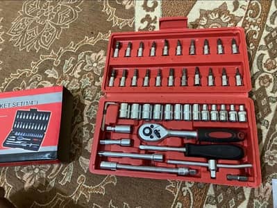 46 Pieces Professional Hand Tool Kit | Home Repair Tool Set Box
