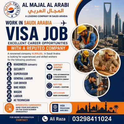 Jobs in Saudia Arabia / Saudi Arabia Job / vacancies Available