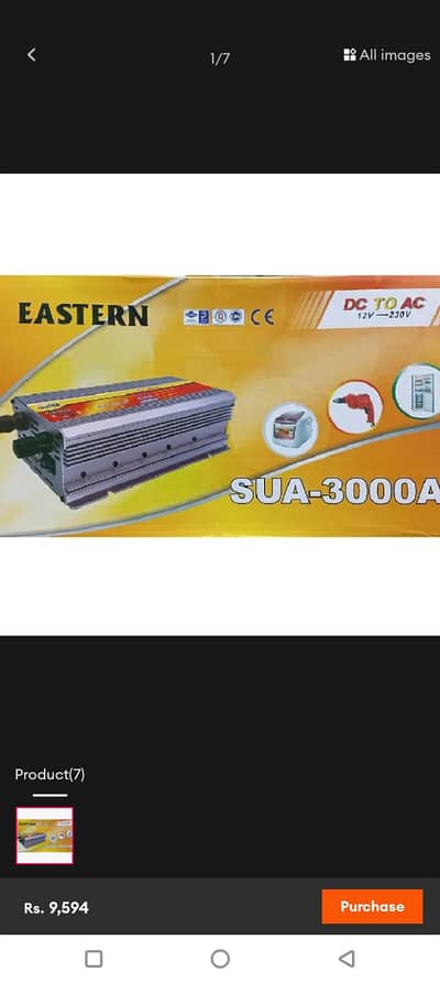 Eastern 3000 watt inverter for sale New