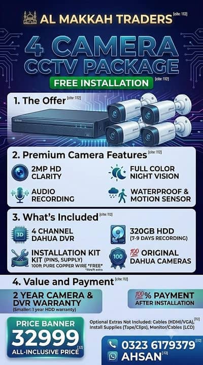 Dahua Hikvission & IMOU CCTV Camera Installation Lahore