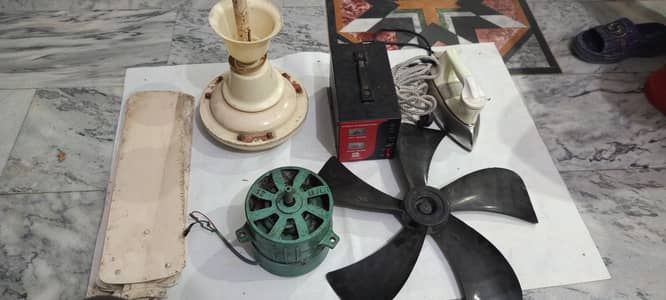 دو عددر پنکھے ودیگر سامان برائے فروخت