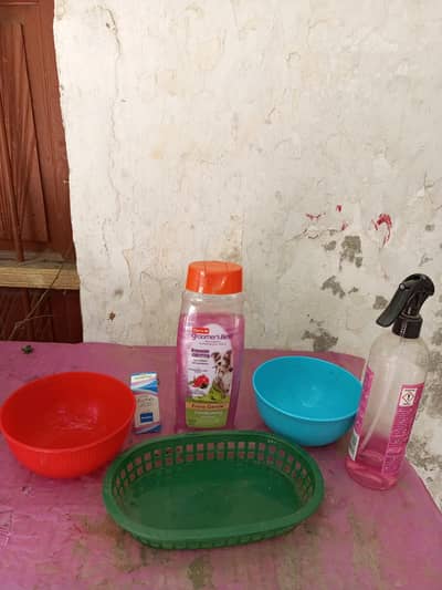 3 hazar may shampo  cat shampo hear brush dog shampo