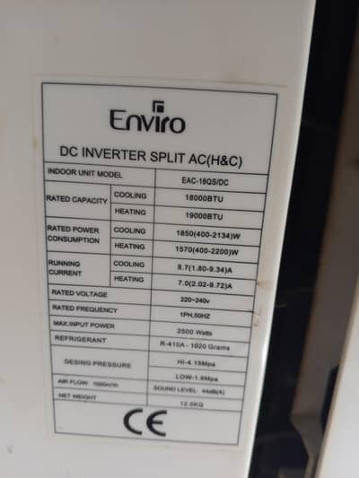 Enviro Inverter || 1.5 Ton ll 03432386267