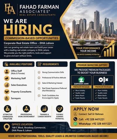We Are Hiring – Office Staff, Sales Executives & Marketing Professi